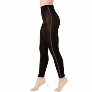 INC International Concepts INC Varsity-Stripe Footless Tights Black Stripe